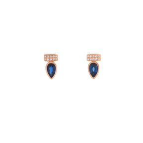 Sapphire Earring. Earrings. 18K gold earring. White Gold, yellow gold, rose gold. Perfect Gift. Earring gift. Fine jewelry. Anatol. Kifissia. Golden Hall. Σκουλαρίκι χρυσό. Σκουλαρίκι  με ζαφείρια. Σκουλαρίκι τρυπητό. Σκουλαρίκι με ζαφείρι. Σκουλαρίκι με διαμάντια. Athens. Κηφισιά. Σκουλαρίκι με μπριγιάν. 