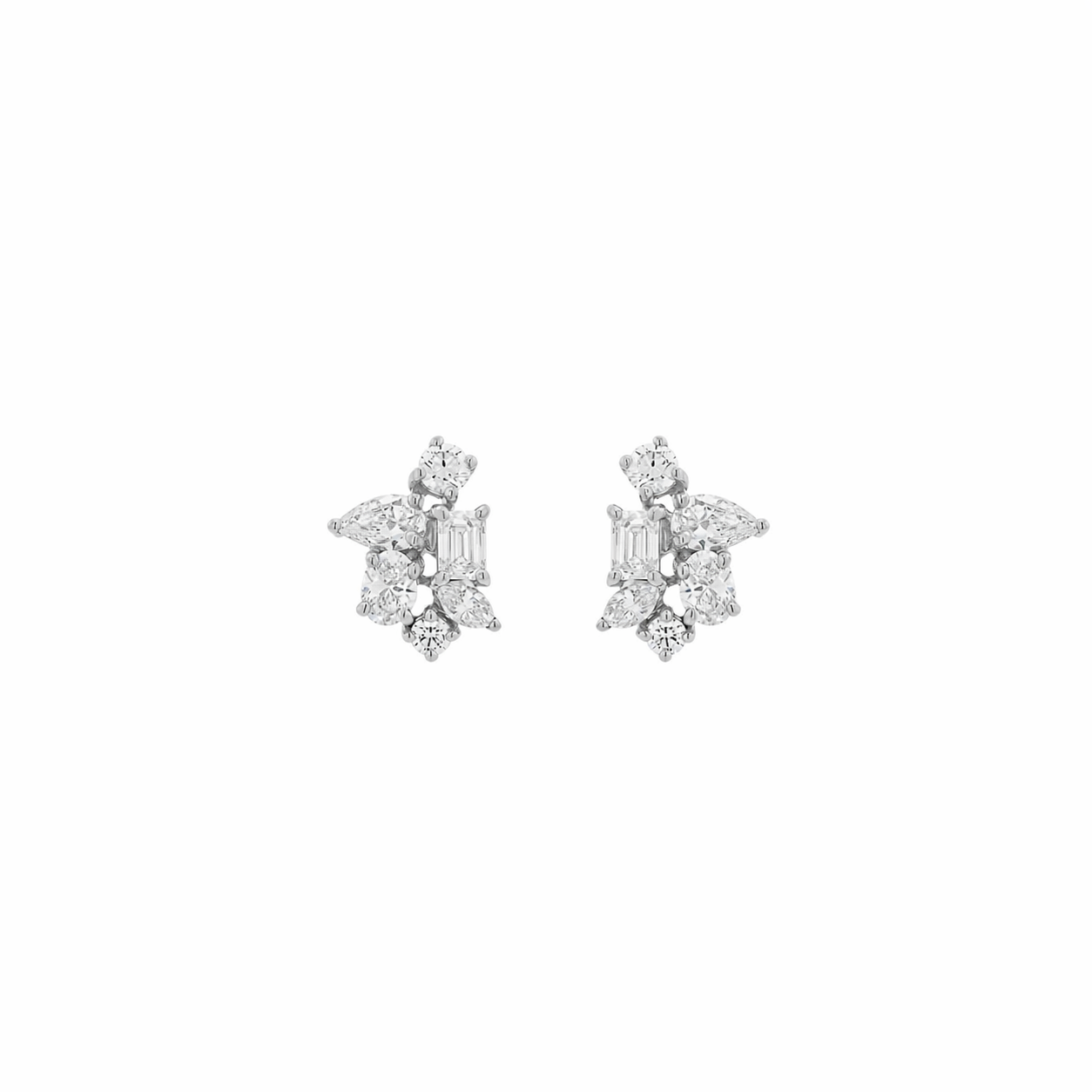 Multi-Shape Diamond Earrings