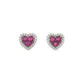 Ruby Heart Earring