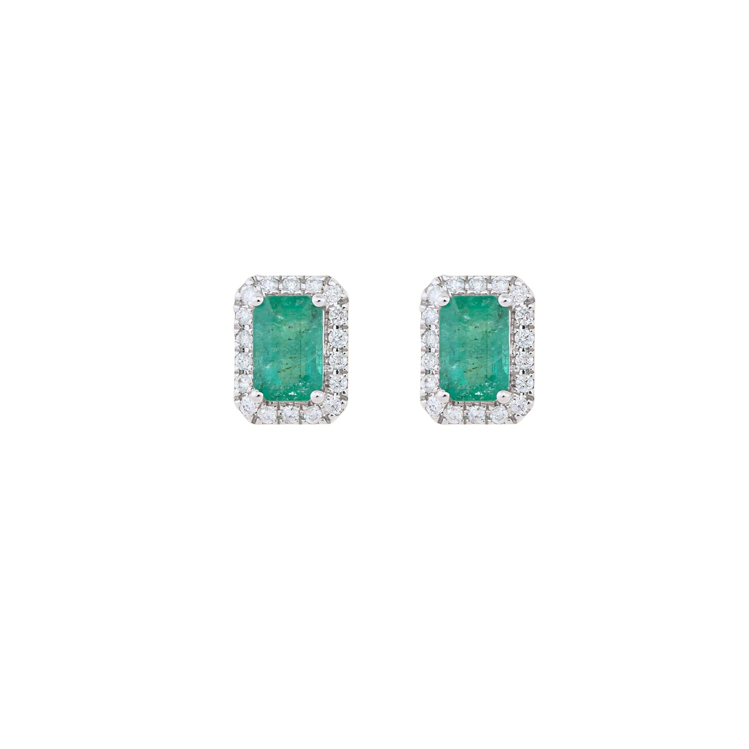Emerald Earring. Gold and diamond earrings. Anatol. Evan Anatol. Golden Hall. Stud earring. 