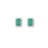 Emerald Earring. Gold and diamond earrings. Anatol. Evan Anatol. Golden Hall. Stud earring. 