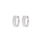 Princess Cut Diamonds Hoop Earrings