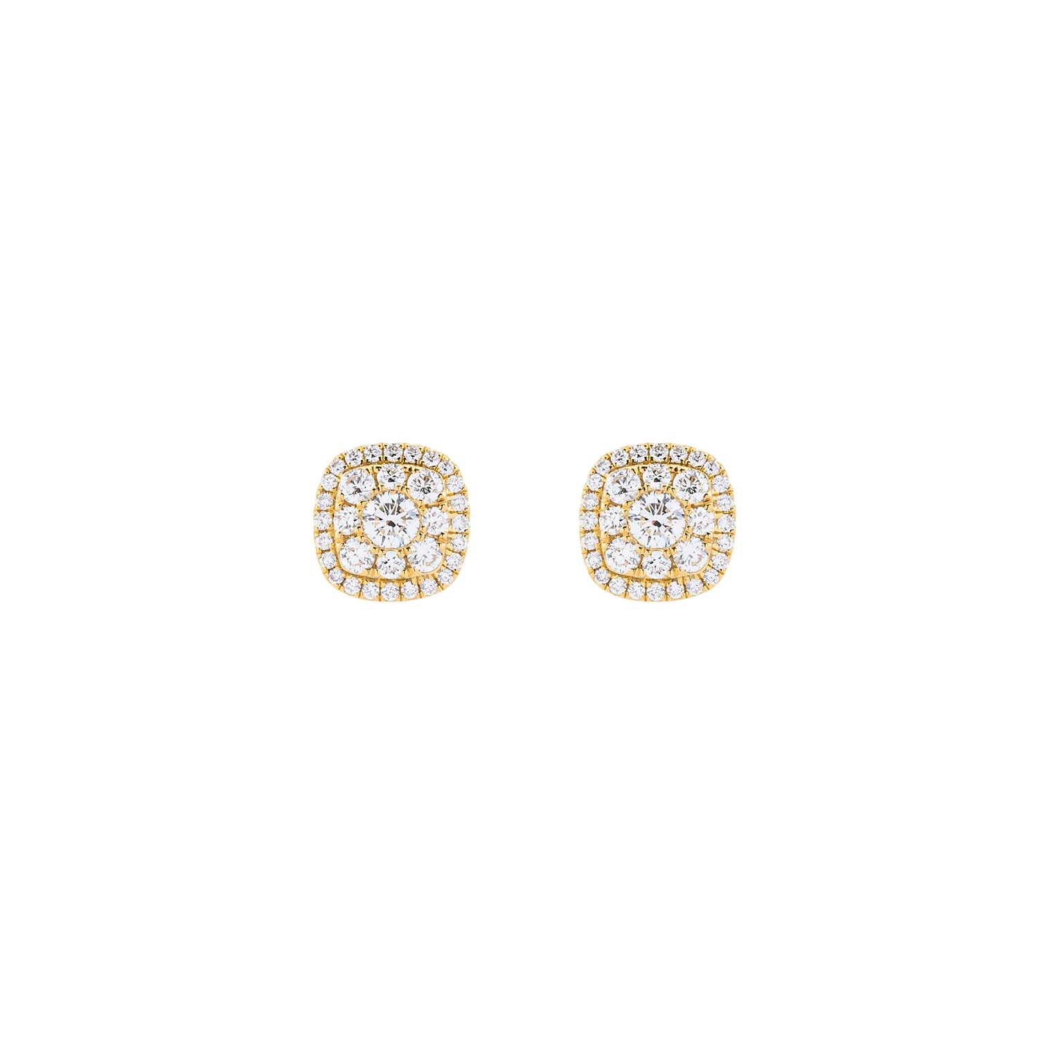 Square Shape Diamond Earrings