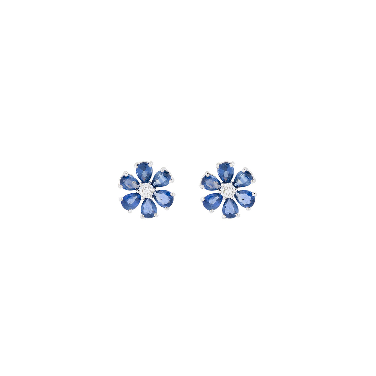 Sapphire Flower Earring