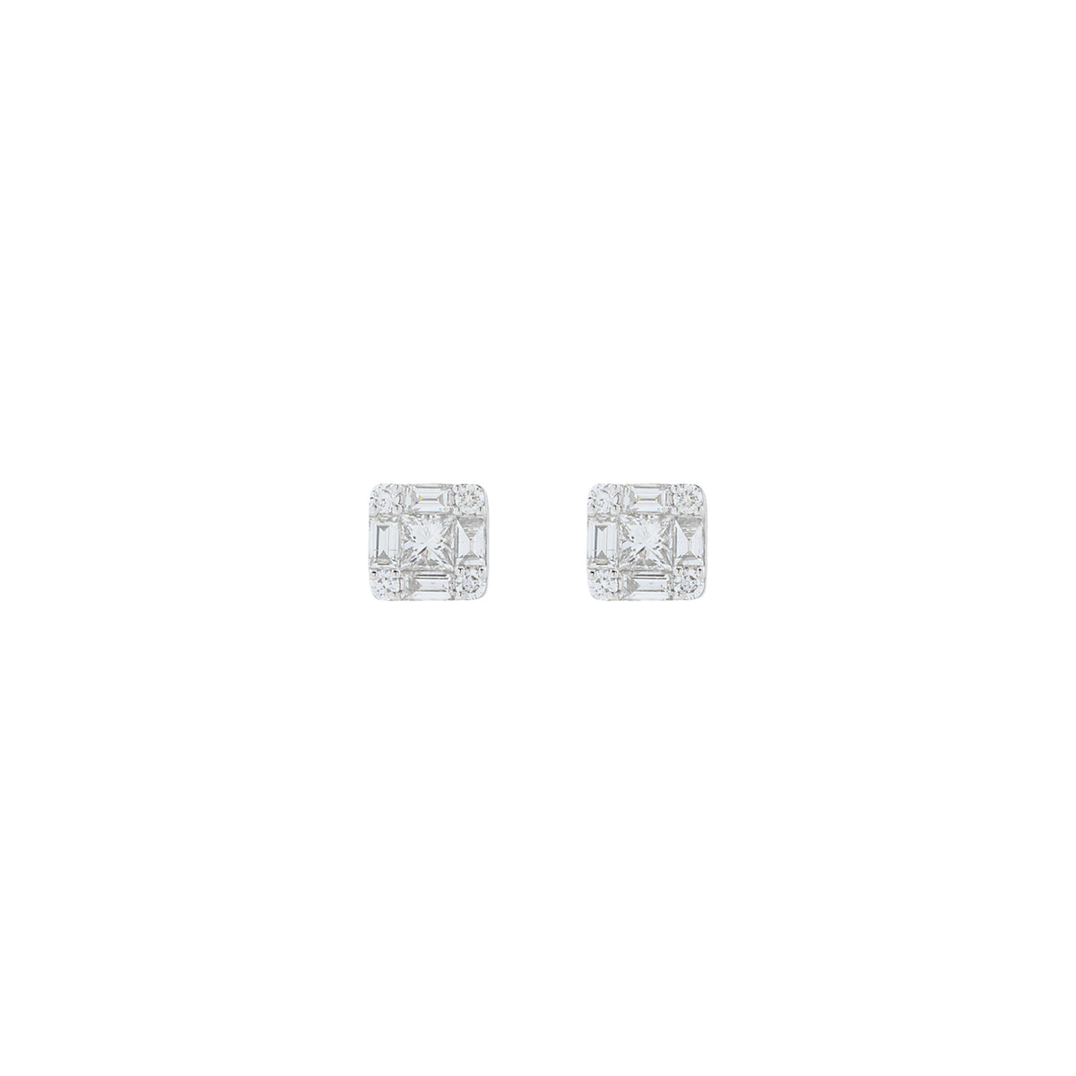 Square Diamond Earring