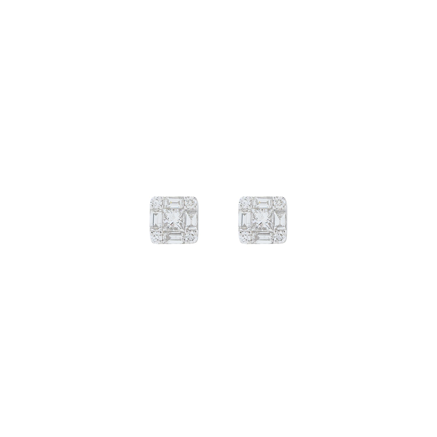 Square Diamond Earring