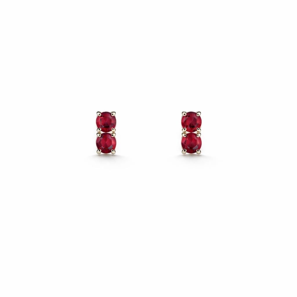 Red Dots Earring