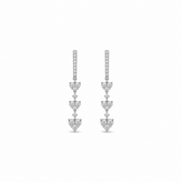 Triple Hearts Diamond Earrings