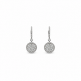 Hanging Disc Diamond Earrings