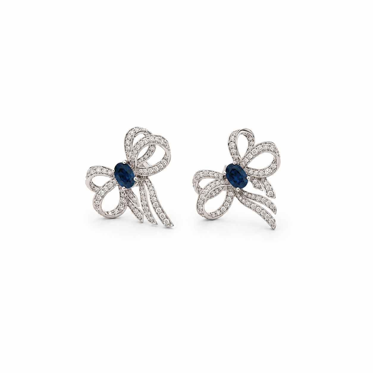 Sparkling Ribbon Bow Earrings