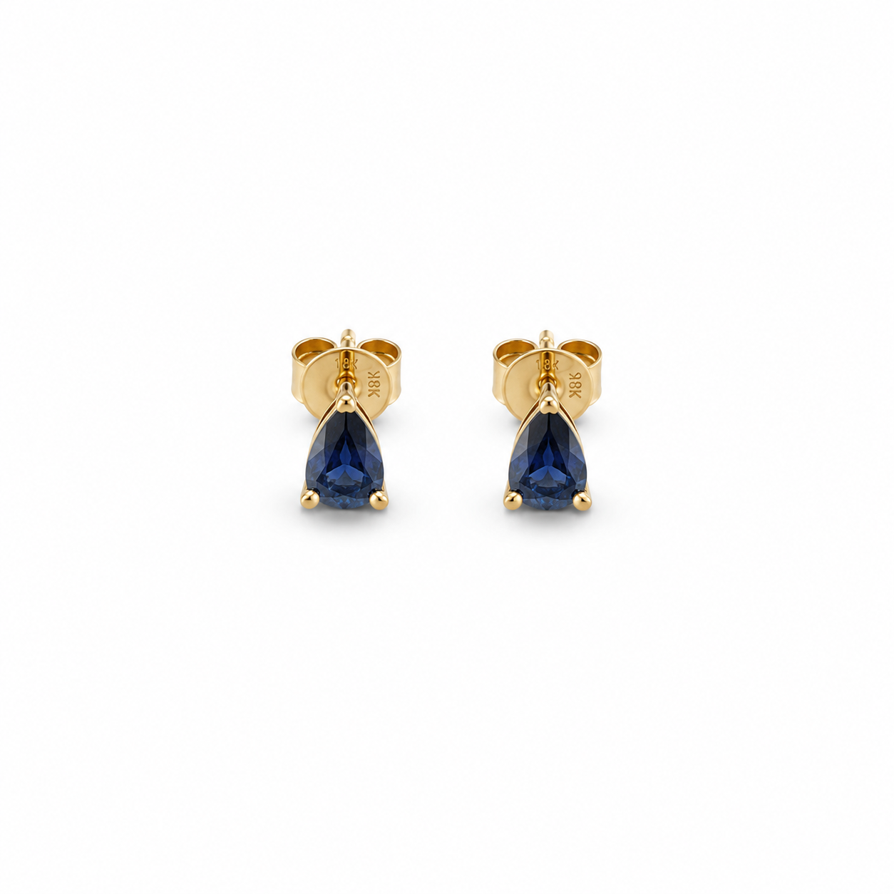 Small Pear Sapphire Earrings