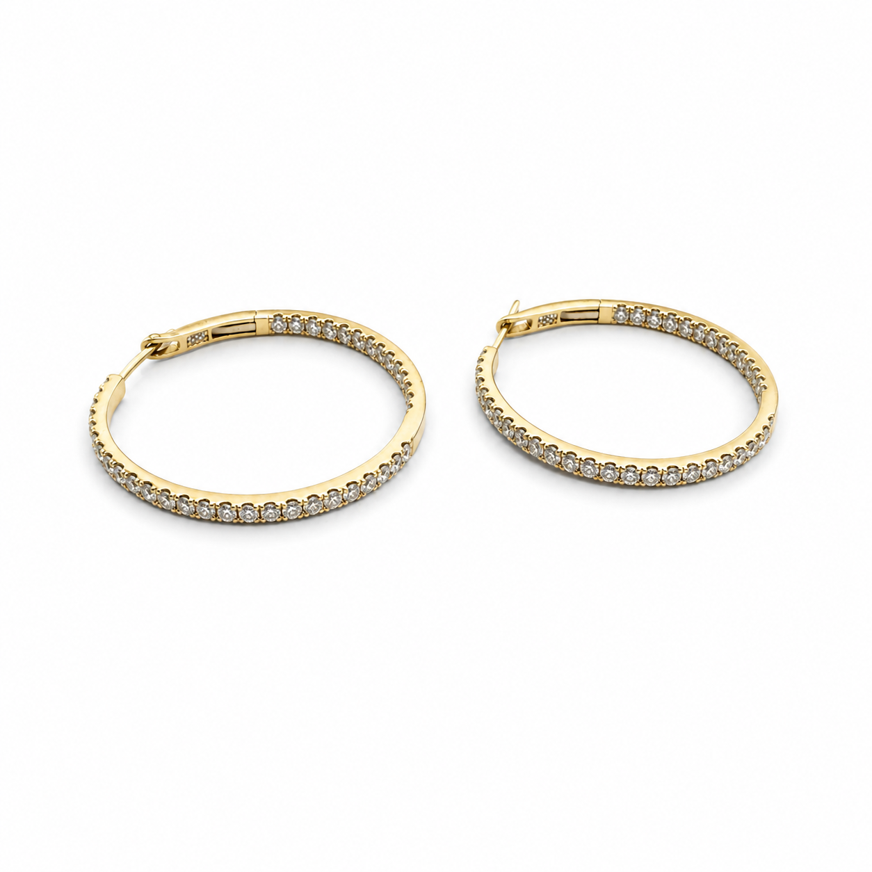 Diamond Hoop Earrings