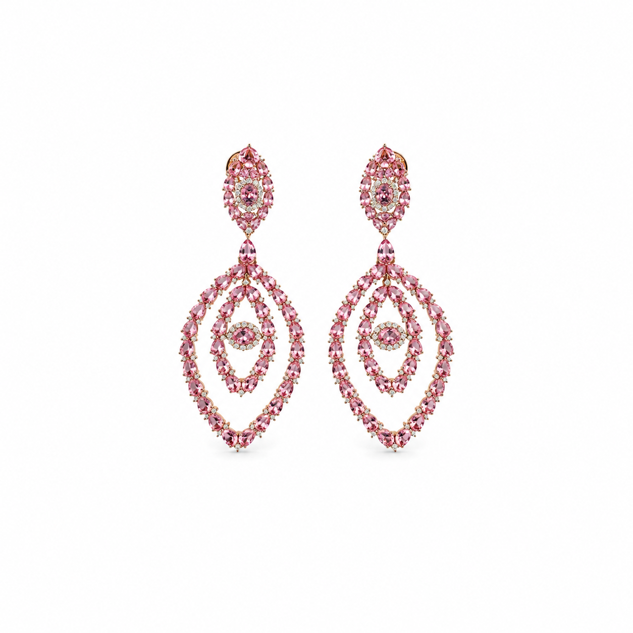 Shimmering Pink Eye Earring