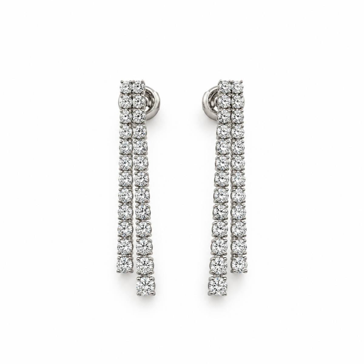 Curtain Diamond Drop Earrings