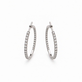 Diamond Hoop Earrings