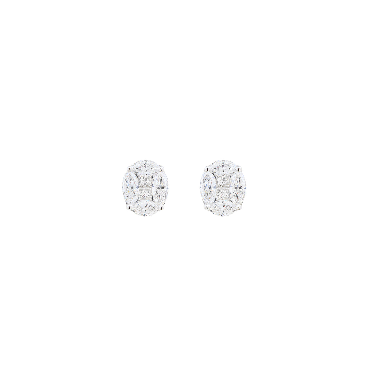 Round Diamond Stud Earrings