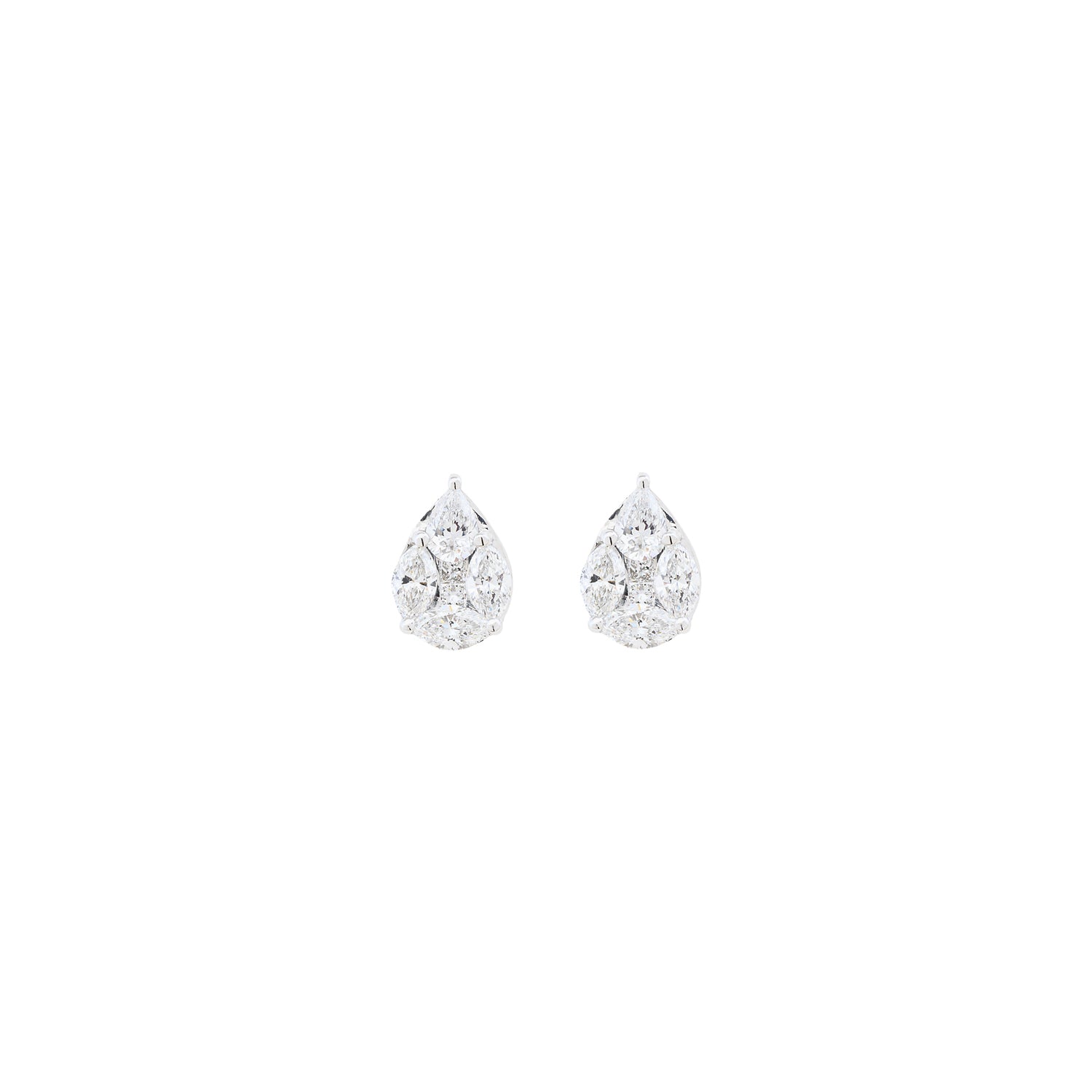 Diamond Teardrop Stud Earrings