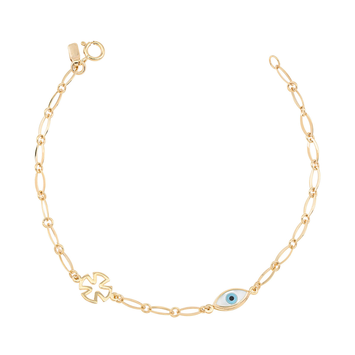 Golden Chain Cross Bracelet