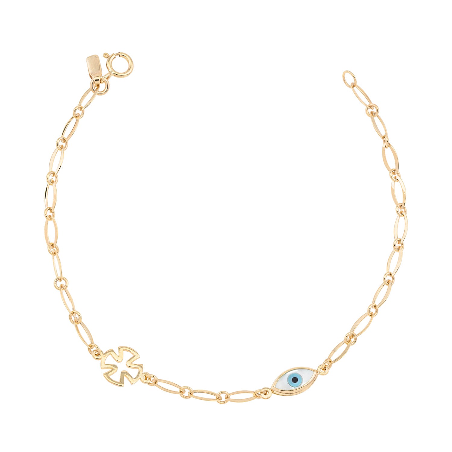 Golden Chain Cross Bracelet