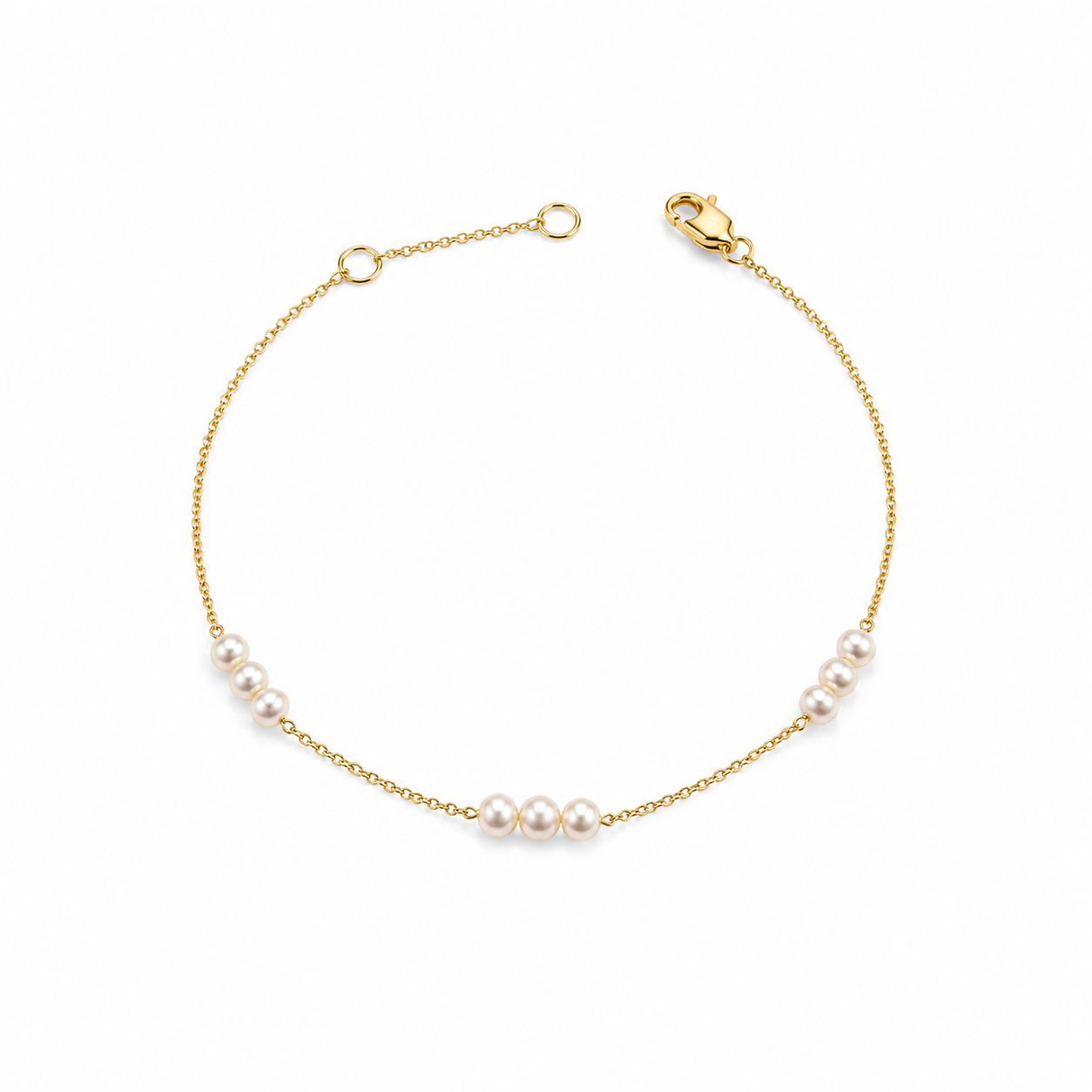 Pearls in Triplets Bracelet