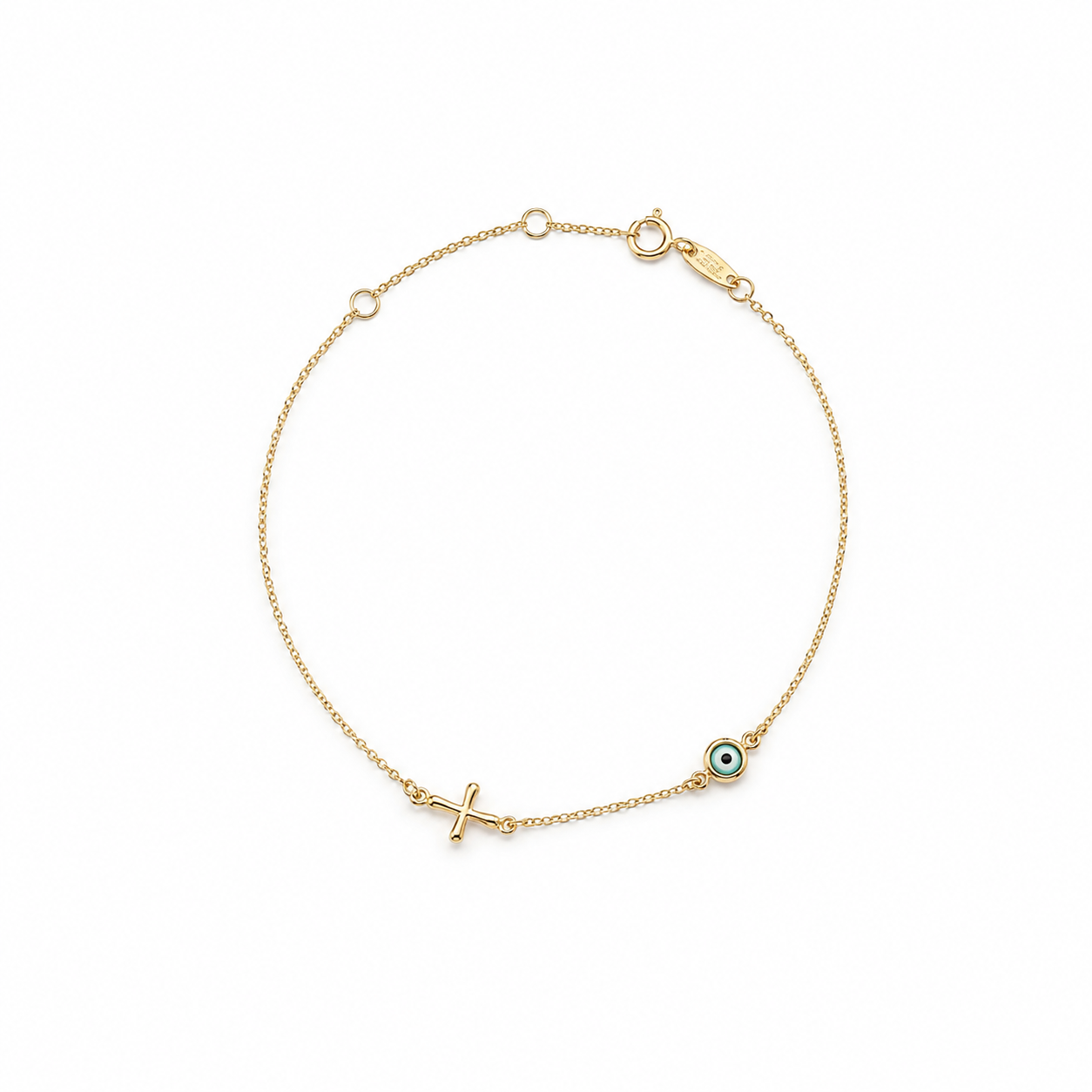 Evil eye and Cross Bracelet