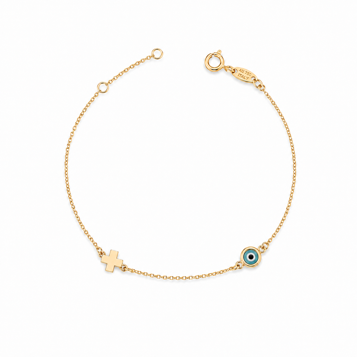 Evil Eye and Cross Bracelet