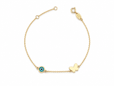 Butterfly and Evil Eye Bracelet