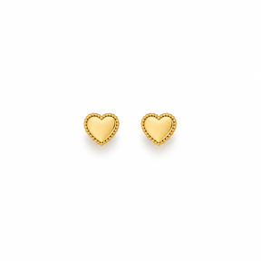 Heart-Shaped Stud Earrings