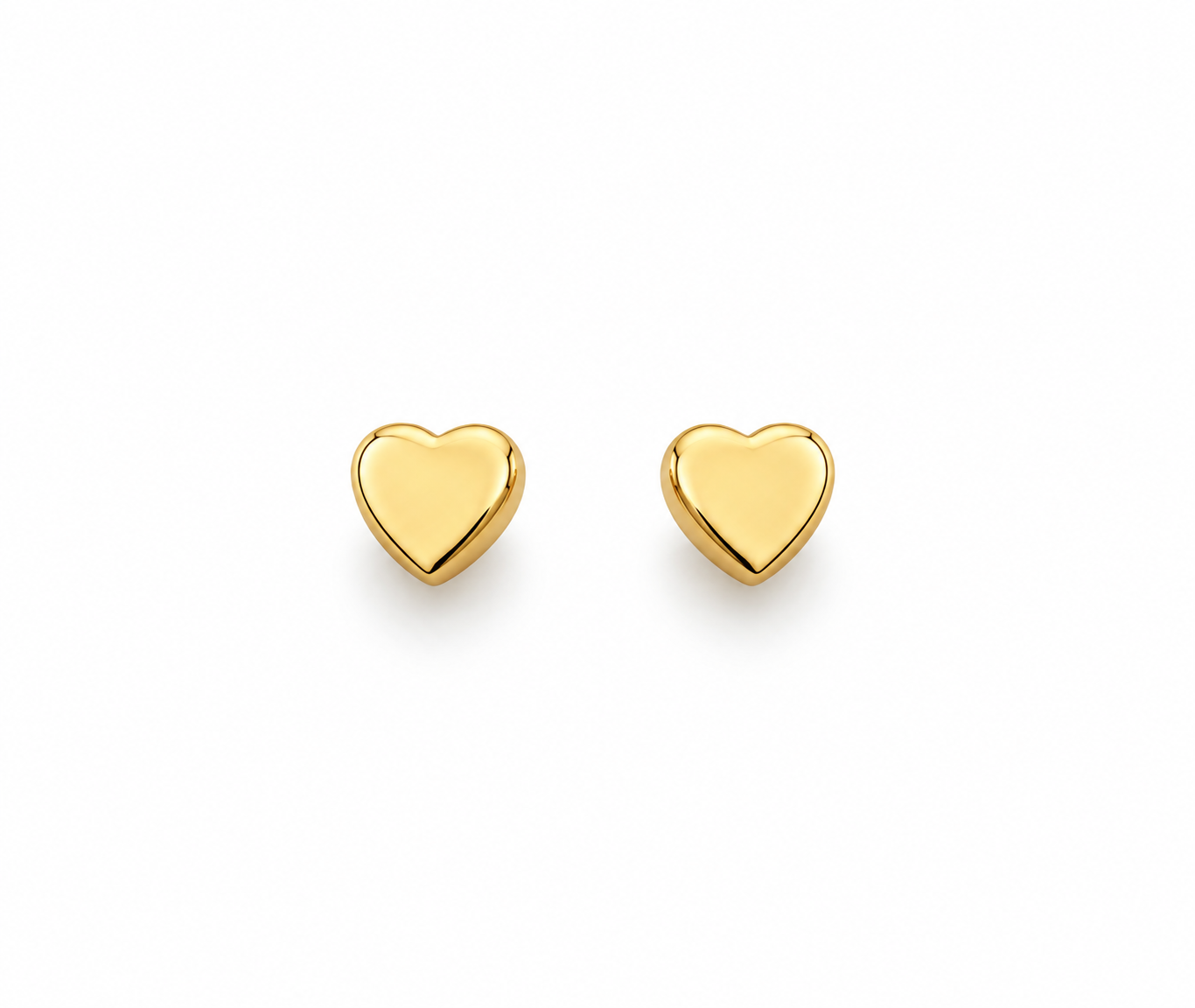 Heart-Shaped Stud Earrings