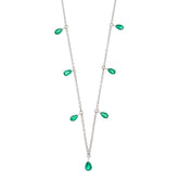Pear Shaped Emerald Drops Necklace