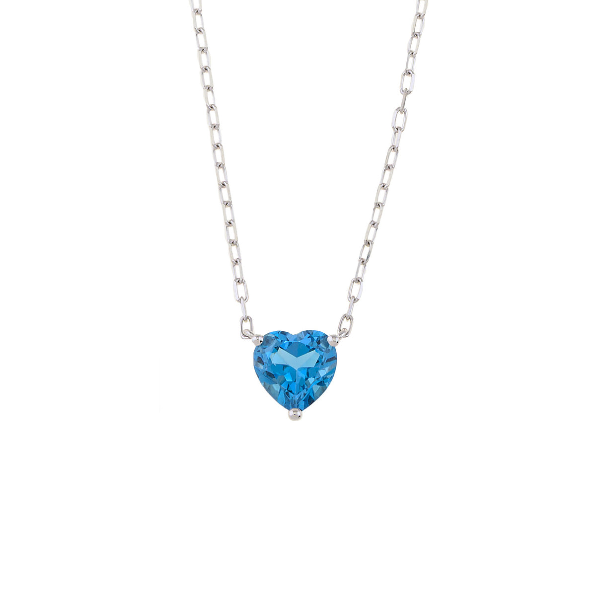 Blue Cloud Heart Necklace