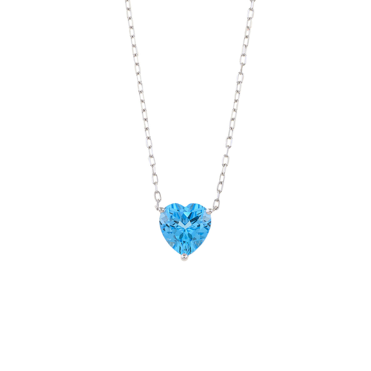 Blue Cloud Heart Necklace