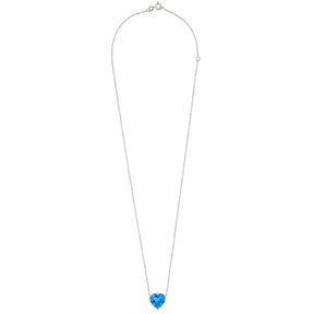 Blue Cloud Heart Necklace