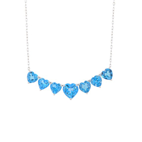 Sky Color Hearts Necklace