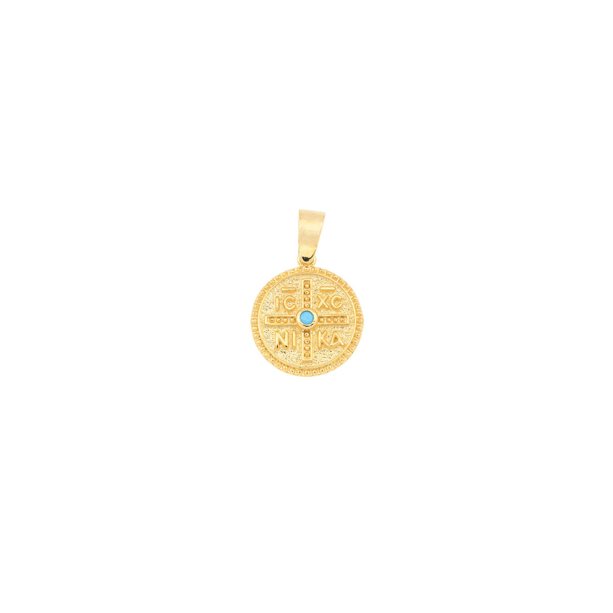 Light Blue Cross Point Pendant