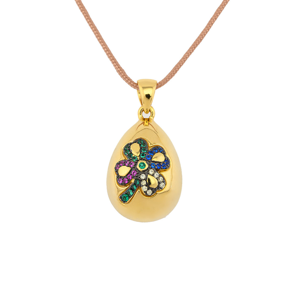 Colorful Four Leaf Clover Egg