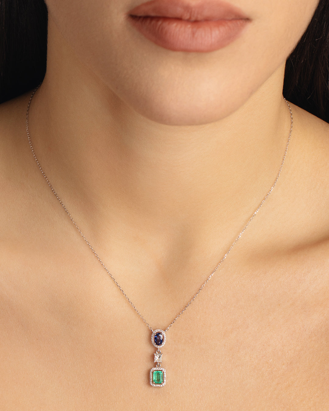 Sapphire and Emerald Necklace