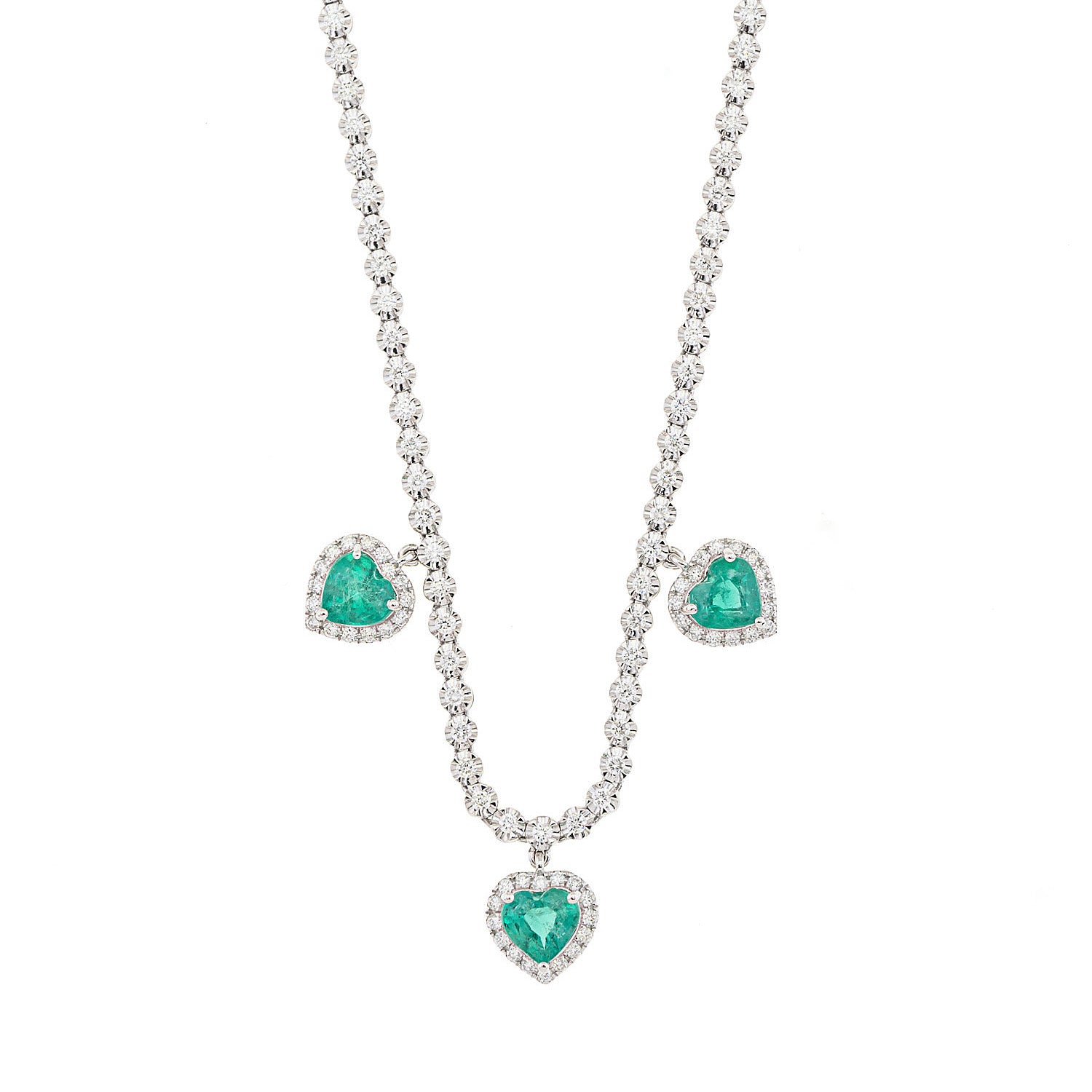 Emerald Hearts Necklace