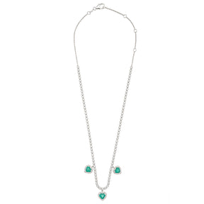 Emerald Hearts Necklace