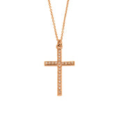 Diamond Cross. Gold and diamond cross. Cross for christening. Cross for baptism. Fine jewellery. Anatol jewellery. Χρυσά κοσμήματα. Κοσμήματα Κηφισιά. Σταυρός χρυσός. Σταυρός με διαμάντια. Βαφτιστικός σταυρός. Σταυρός για βάφτιση.  Σταυρός με μπριγιάν. 