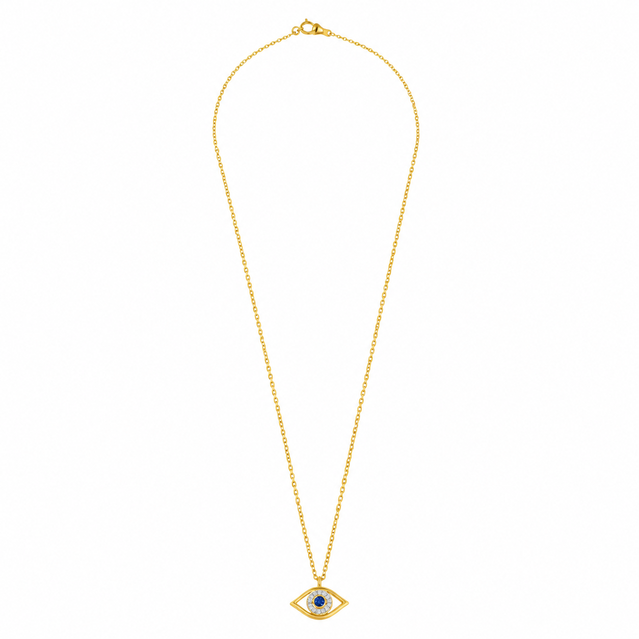 Ruby and Diamond Eye Necklace