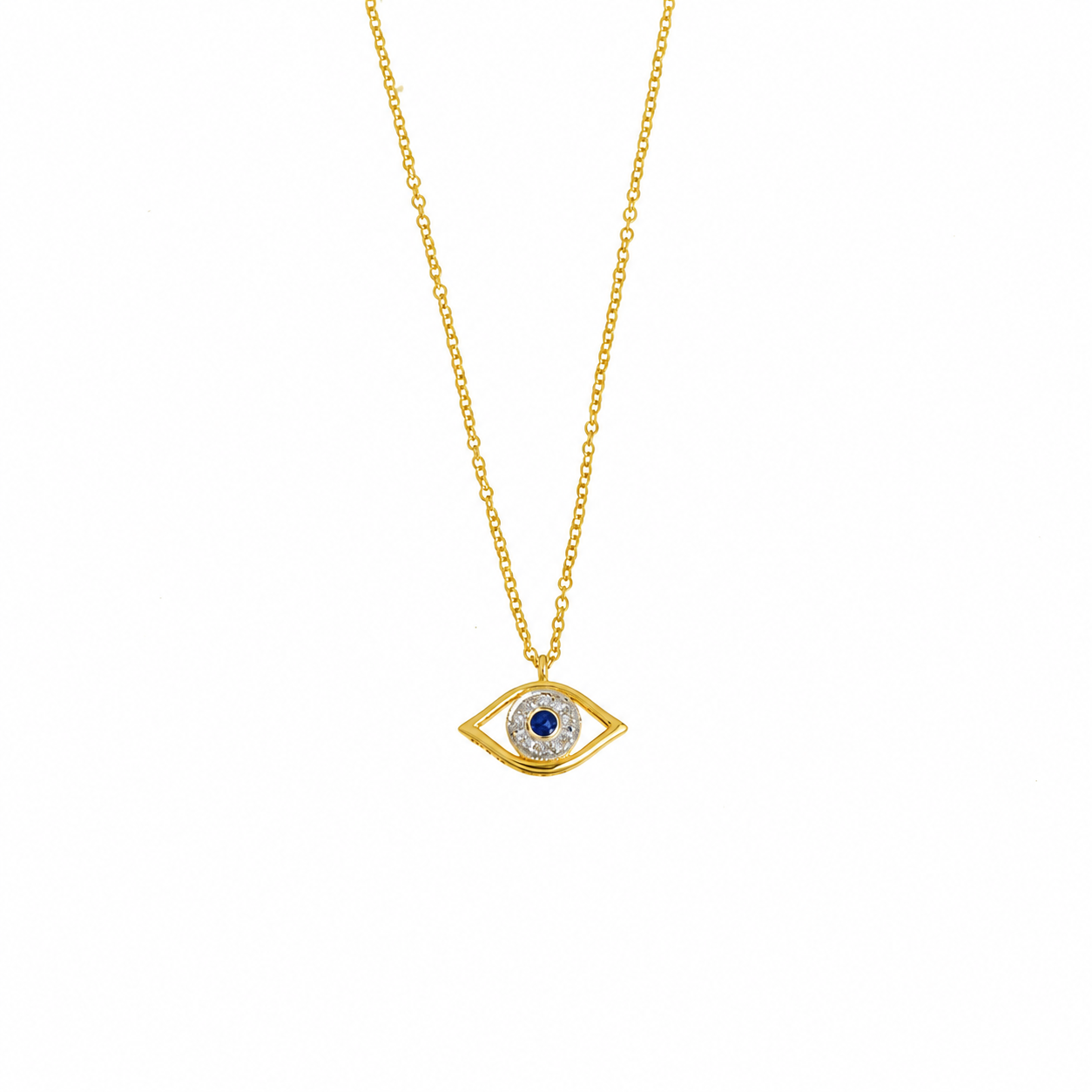 Ruby and Diamond Eye Necklace
