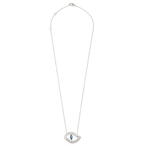 Evil Eye Necklace. Diamond Necklace. Blue Sapphires. Tear drop necklace. Fine Jewelry. Gift. Κολιέ μάτι. Κολιέ για δώρο μάτι. Χρυσό κολιέ. Κολιέ με διαμάντια. Κολιέ με ζαφείρια. Μάτι φυλαχτό. 