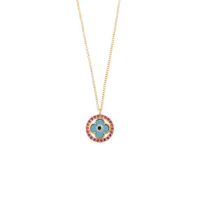 Ruby Circle Eye Necklace