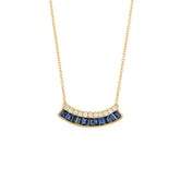 Gold and diamond bar necklace. Bar necklace. Diamond Necklace. Diamond Bar. Necklace. Fine Jewellery. Golden Hall. Greece. Athens. Χρυσή μπαρέτα. Διαμαντένια μπαρέτα. Χρυσό κολιέ. Κολιέ με διαμάντια. Sapphire necklace. Diamond and sapphire bar necklace.