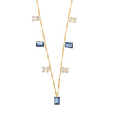 Gold and diamond bar necklace. Bar necklace. Diamond Necklace. Diamond Bar. Necklace. Fine Jewellery. Golden Hall. Greece. Athens. Χρυσή μπαρέτα. Διαμαντένια μπαρέτα. Χρυσό κολιέ. Κολιέ με διαμάντια. Sapphire necklace. Diamond and sapphire bar necklace.