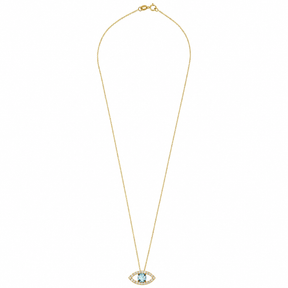 Large Aqua Eye Necklace