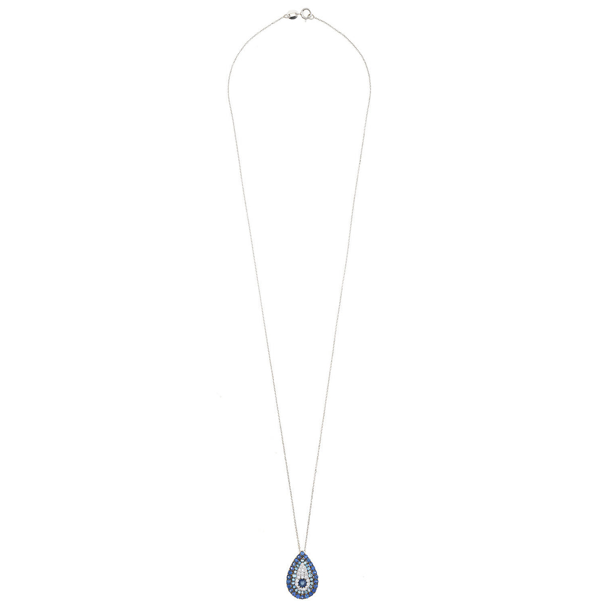 Dark Blue Eye Drop Necklace