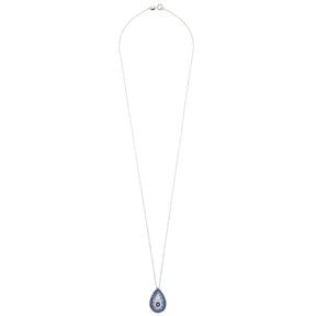 Dark Blue Eye Drop Necklace