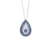 Dark Blue Eye Drop Necklace